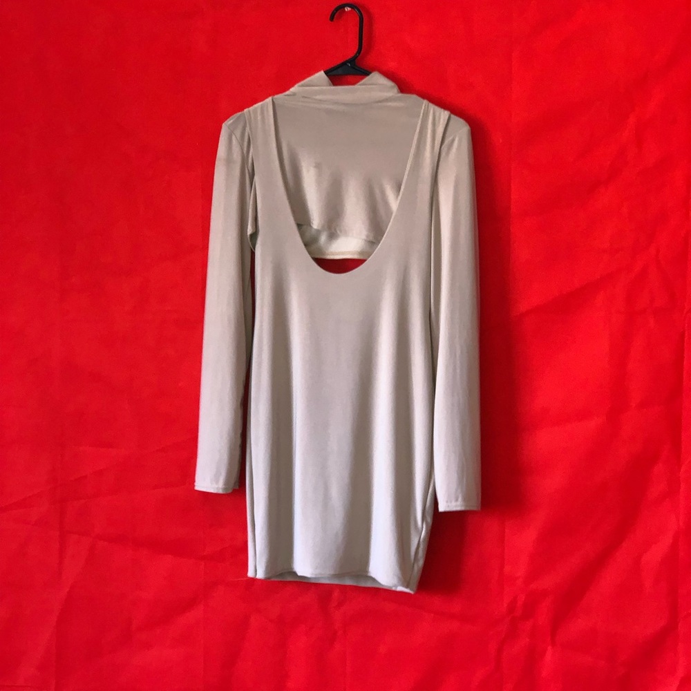 Nude/Tan Pretty Little Thing long sleeve dress